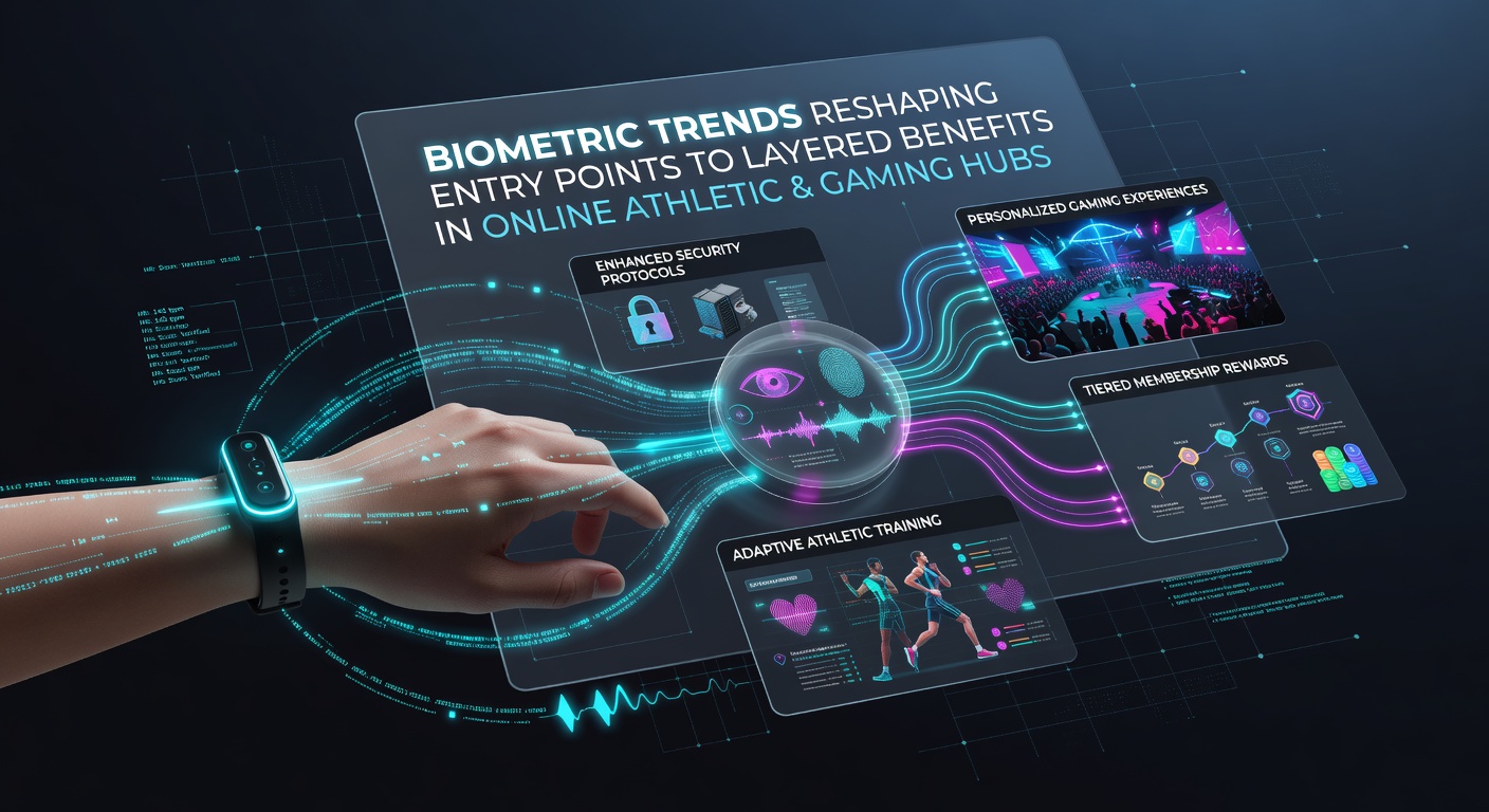Dashboard view of layered benefits unlocked through biometric entry in an integrated sports and casino gaming hub