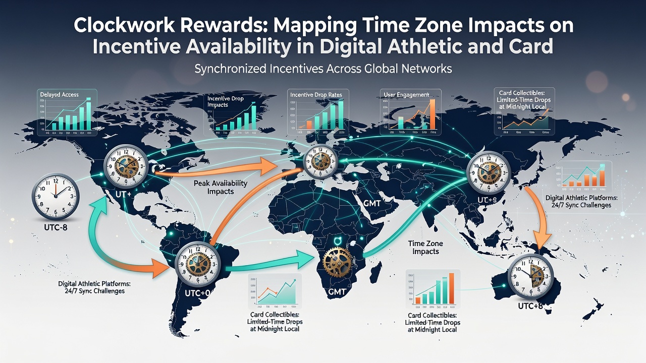 Dashboard view of layered incentive schedules across multiple global time zones in an athletic and card gaming application