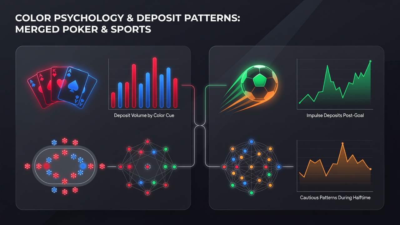 Color gradients and deposit buttons in a merged poker and sports betting app interface