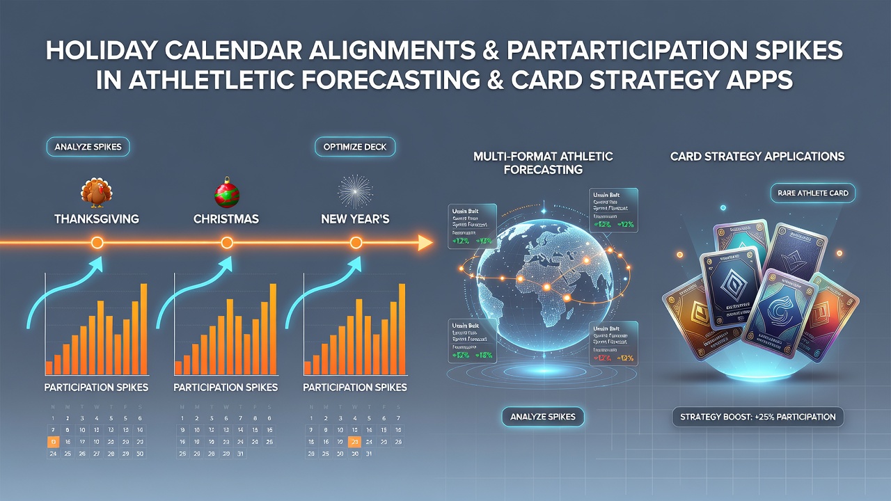 Calendar overlays showing holiday dates aligned with major sports events and card tournament schedules across digital platforms