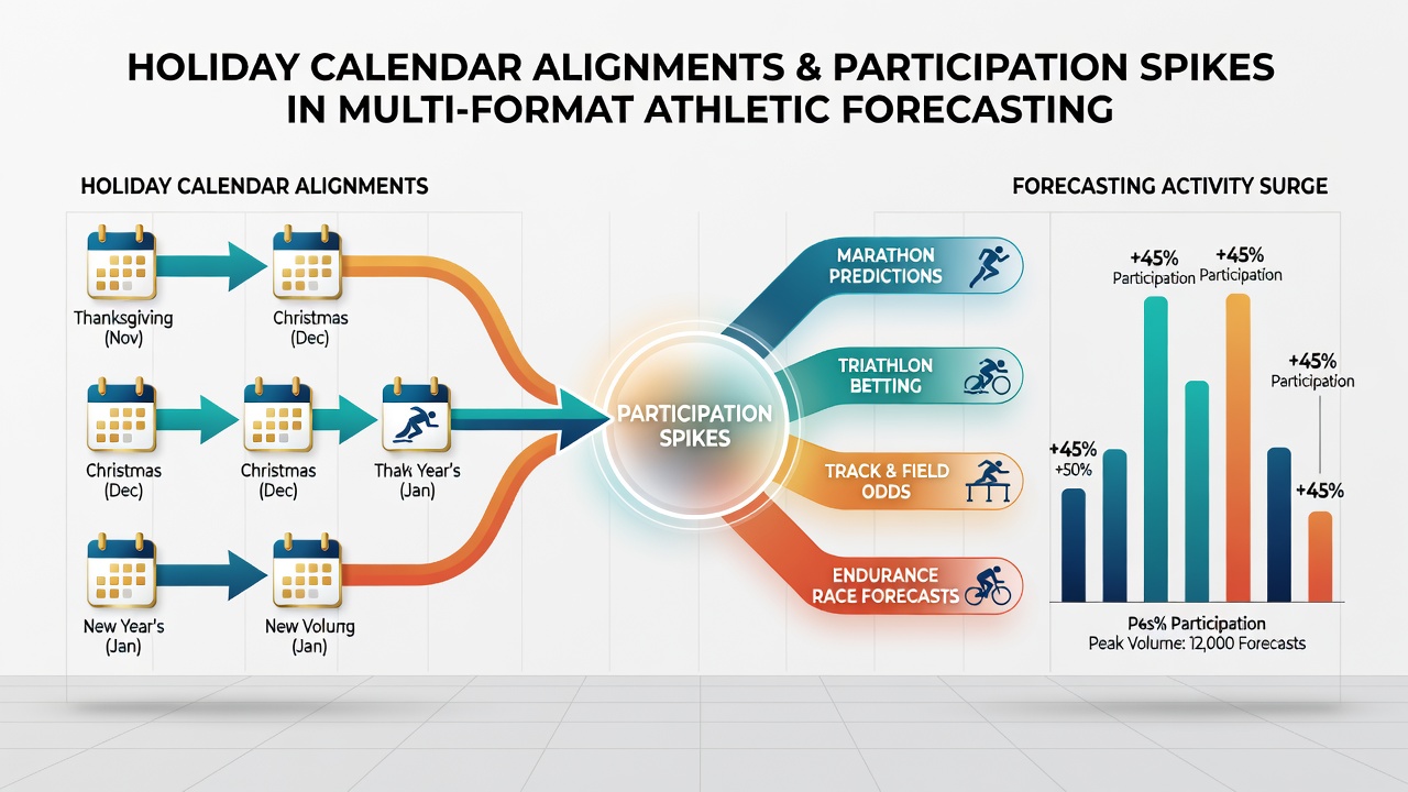 Graphs displaying participation metrics during holiday periods with overlaid sports and card activity trends on unified platforms
