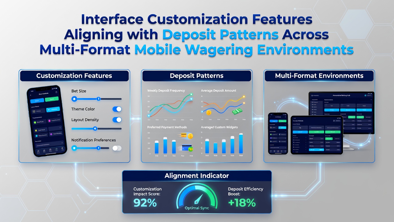 Mobile wagering interface showing customizable deposit options across sports betting and casino formats