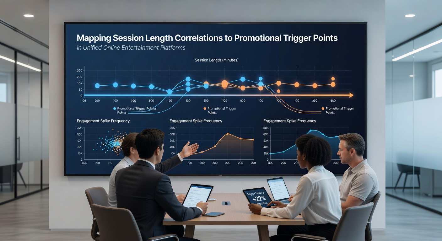 Graph illustrating correlations between user session durations and promotional activation points across entertainment platforms
