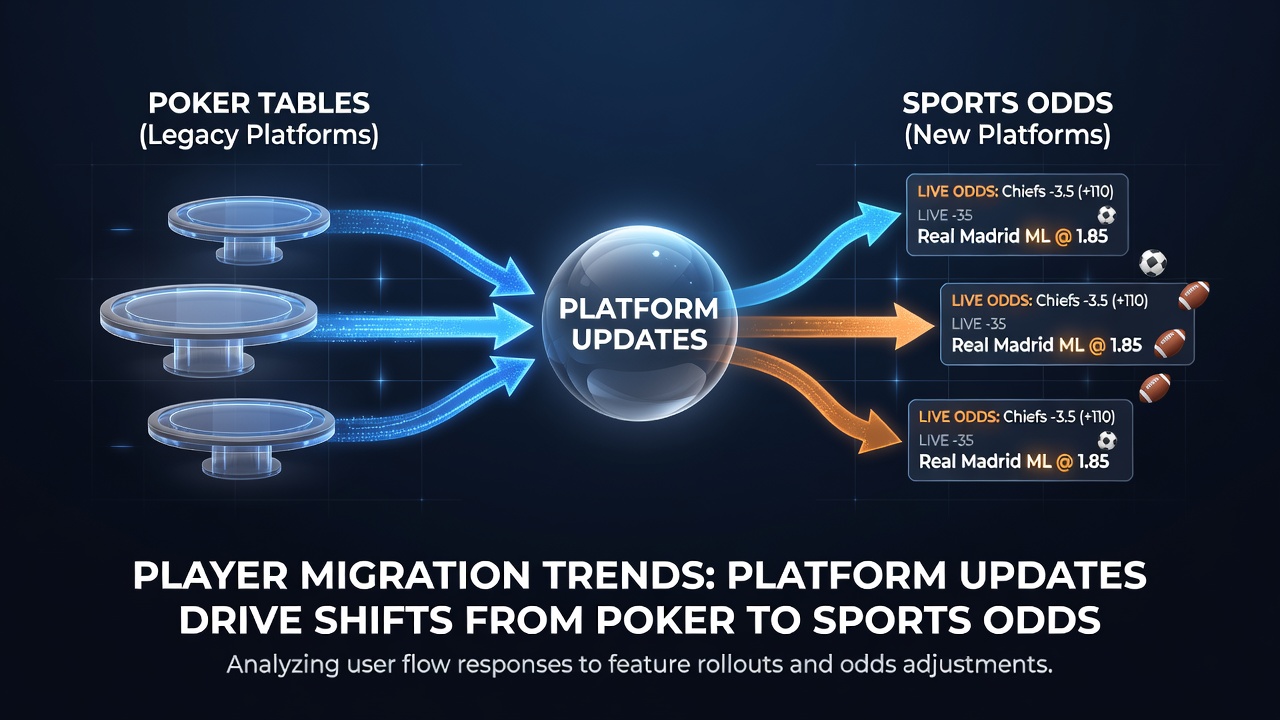 Players shifting between poker tables and sports betting interfaces on updated mobile platforms in July 2026