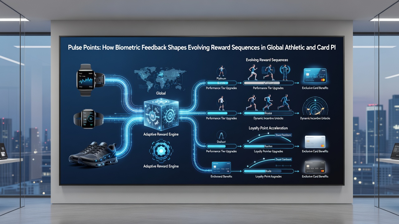 Global network diagram showing biometric feedback loops connecting athletic betting and card platforms across continents