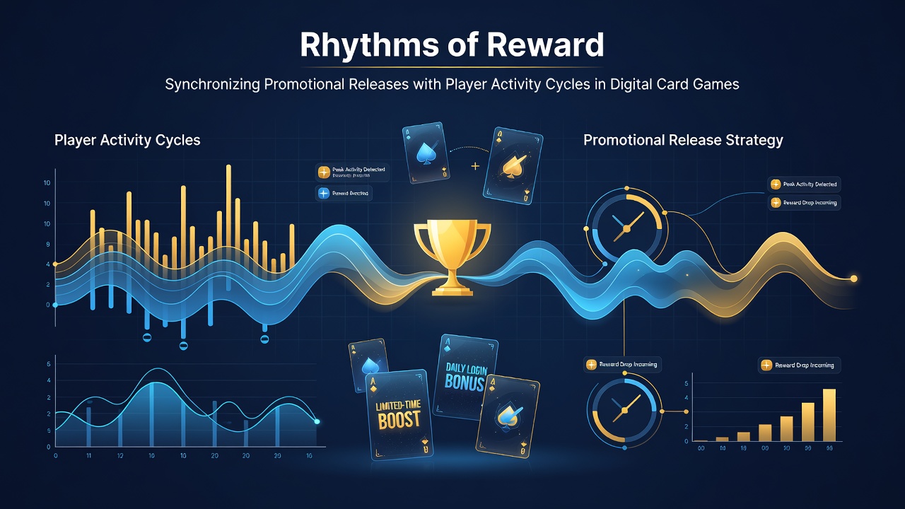 Data visualization showing synchronized promotional timing against player activity metrics in online gaming